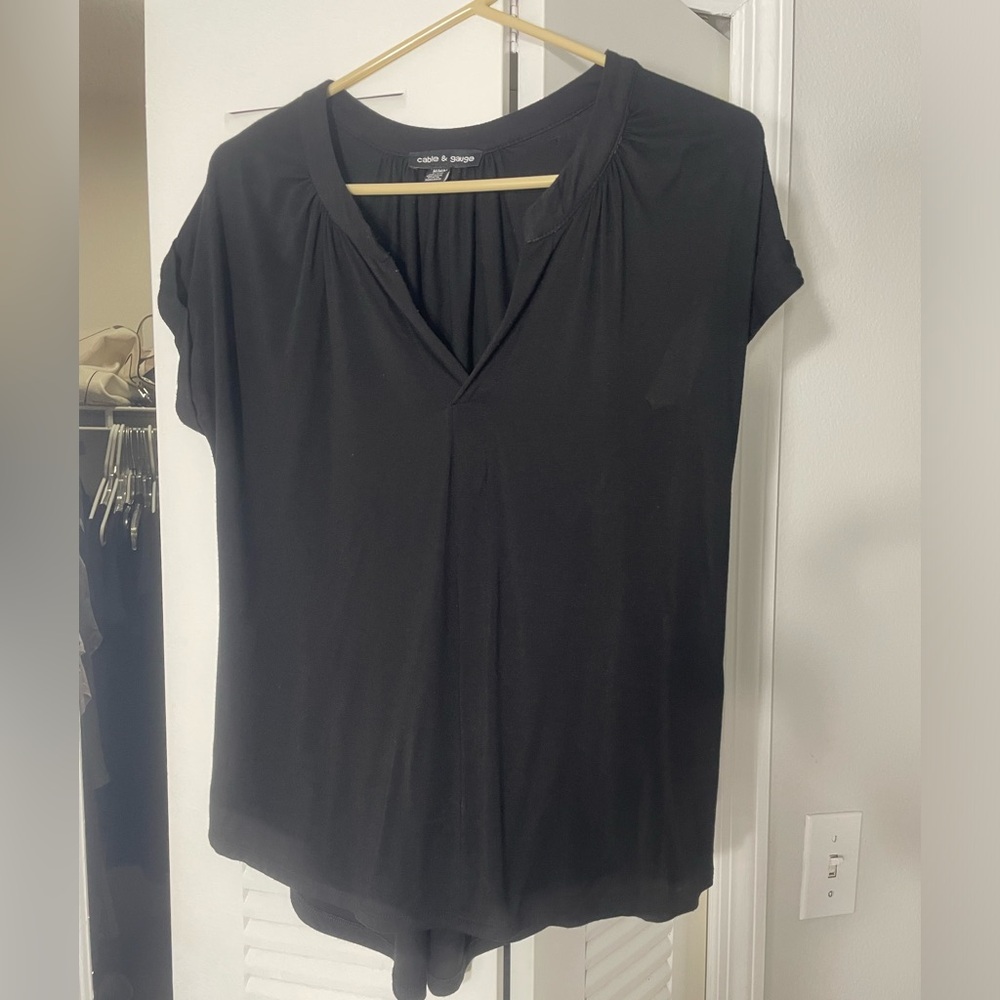 Short sleeve, v neck shirt